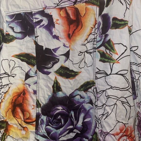 Parsley & Sage Multicolor Floral Button Down Shirt Size XL - Picture 6 of 7
